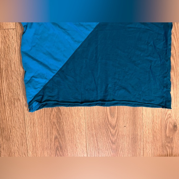 Aviator Nation Tee shirt two tone blue diagonal stitch size Medium - Picture 5 of 11